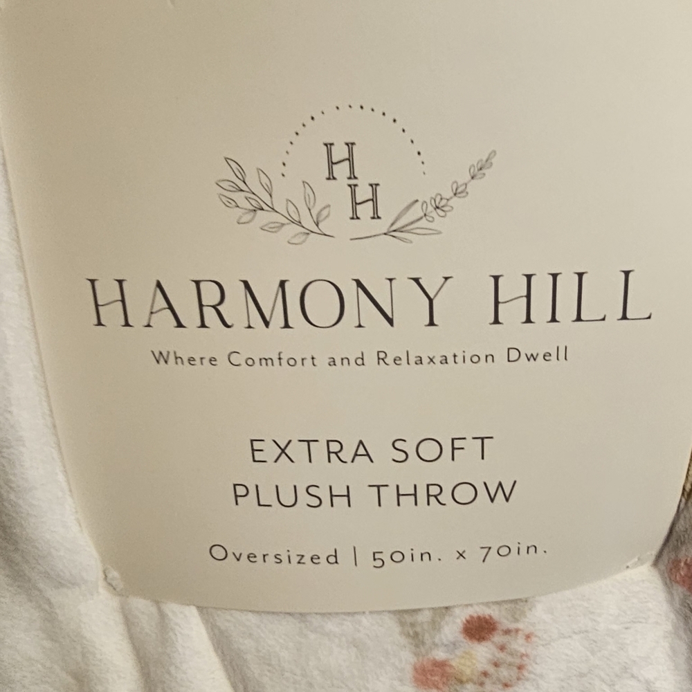 Harmony Hill Floral Plush Throw - Picture 2 of 4